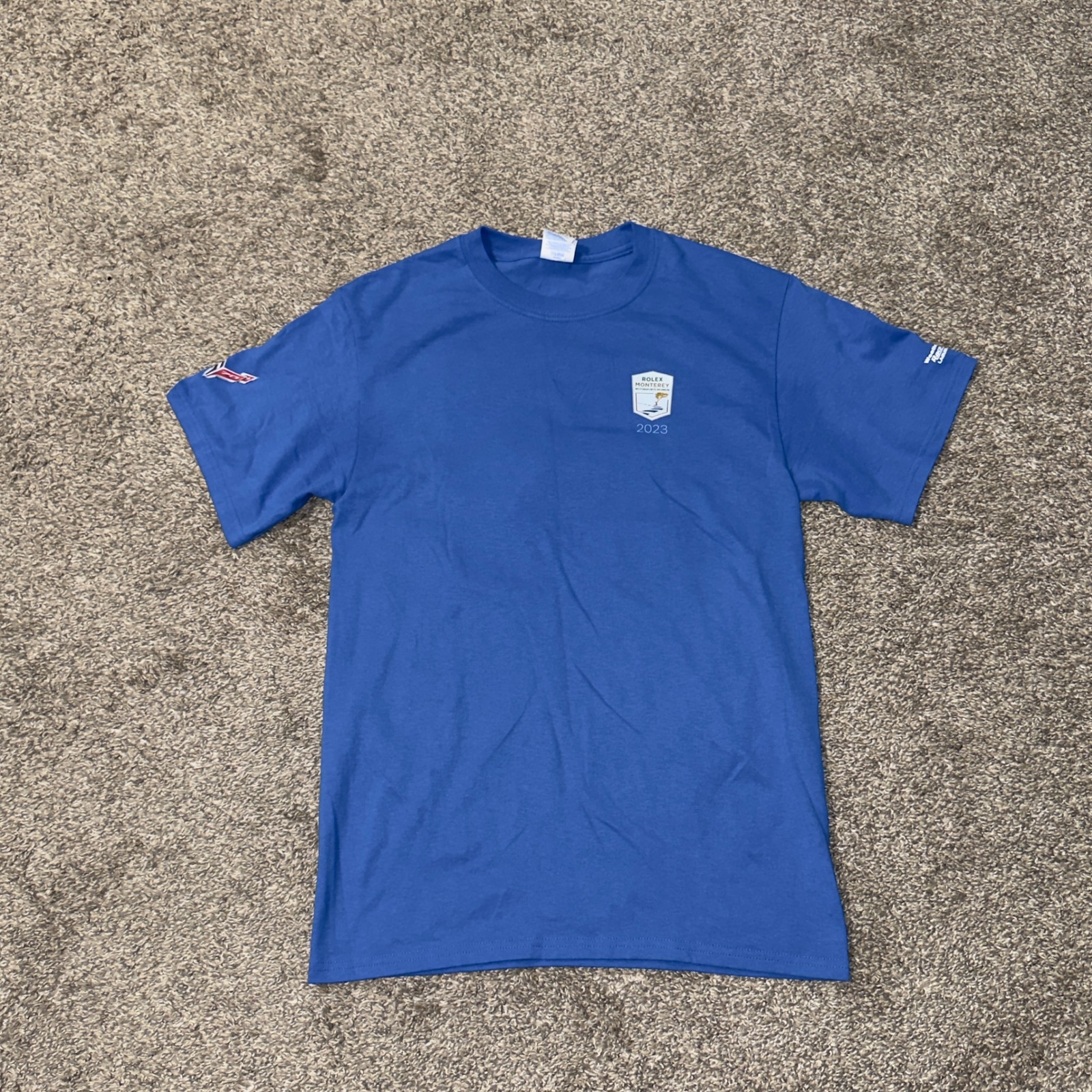 Rolex Monterey Motorsports Reunion 2023 Corvette Laguna Seca Blue TShirt Small Rolex Monterey Motorsports Reunion 2023 Corvette Laguna Seca Blue TShirt Small
